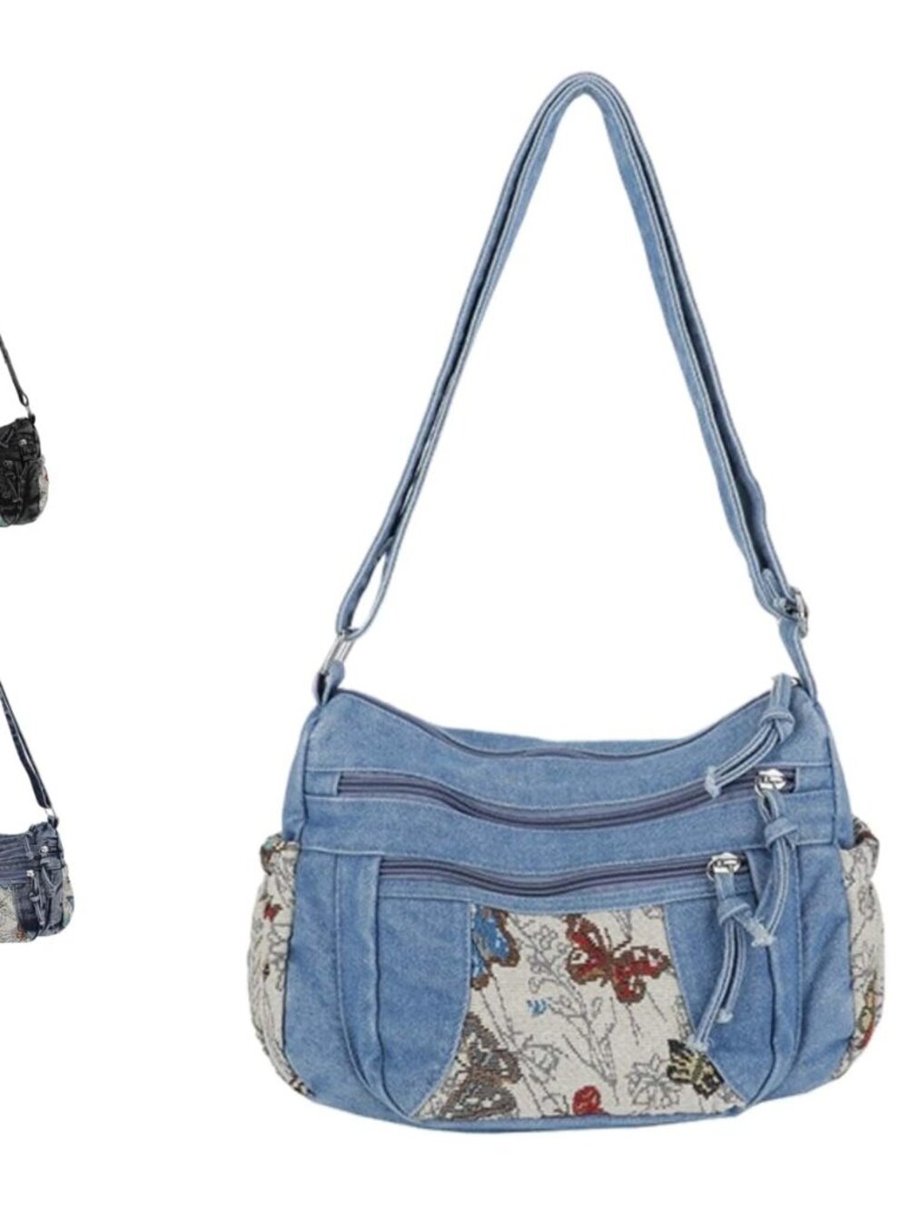 Crossbody Bags Purse for Women Trendy Travel Denim Shoulder Underarm Handbag